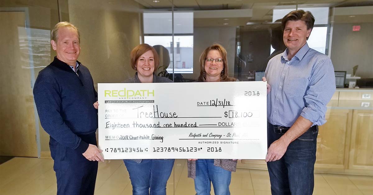 Redpath Donates $18.1k to TreeHouse