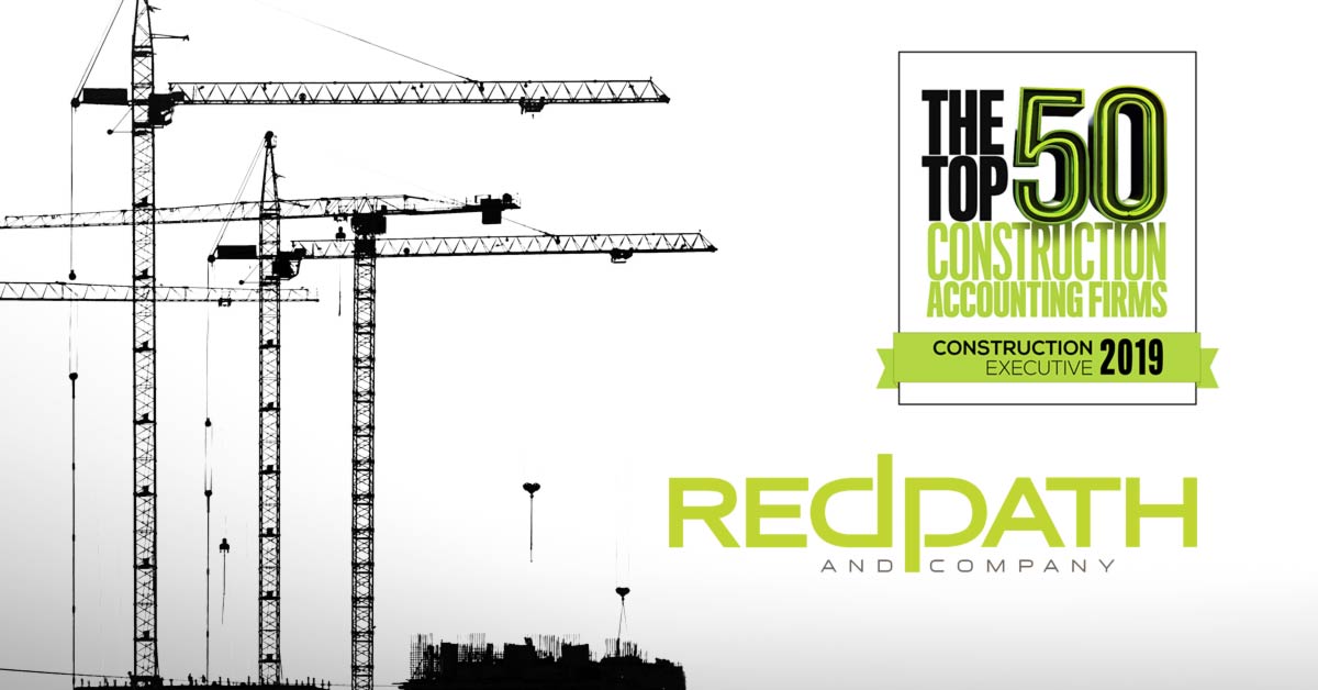 Construction Executive Names Redpath and Company a 2019 Top 50 Construction Accounting Firm